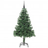 Choinka z 150 diodami LED z podstawą Zielony 150 cm PVC