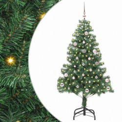 Choinka z 150 diodami LED z podstawą Zielony 150 cm PVC