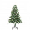 Choinka z 150 diodami LED z podstawą Zielony 150 cm PVC