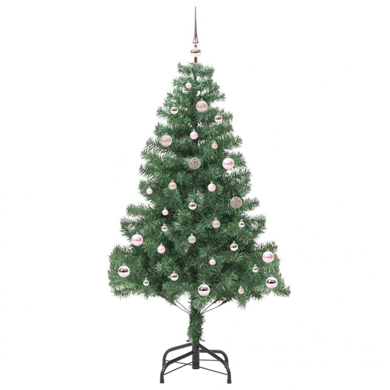 Choinka z 150 diodami LED z podstawą Zielony 150 cm PVC