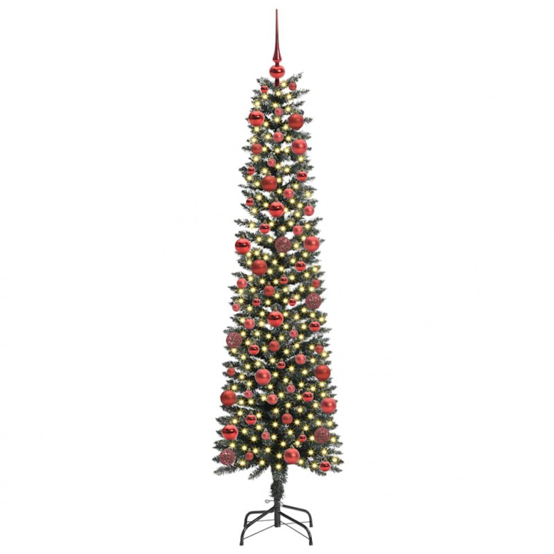Sztuczna choinka z podstawą Zielony 180 cm PVC, plastik i stal