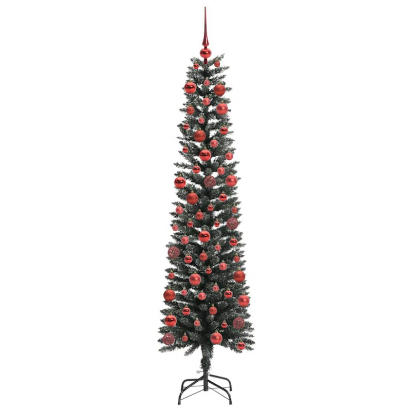Sztuczna choinka z podstawą Zielony 180 cm PVC, plastik i stal
