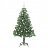 Choinka z 150 diodami LED z podstawą Zielony 150 cm PVC