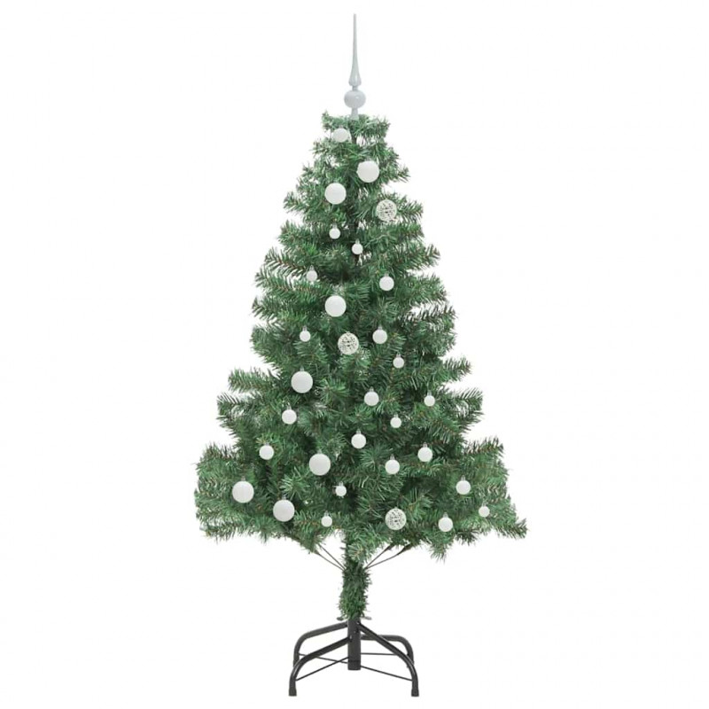 Choinka z 150 diodami LED z podstawą Zielony 150 cm PVC