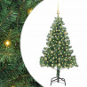 Choinka z 150 diodami LED z podstawą Zielony 150 cm PVC