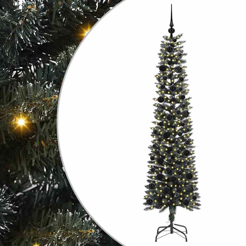 Sztuczna choinka z podstawą Zielony 180 cm PVC, plastik i stal