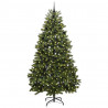 Sztuczna choinka z 300 diodami LED Zielony 240 cm PVC i Metal
