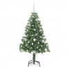 Choinka z 150 diodami LED z podstawą Zielony 150 cm PVC
