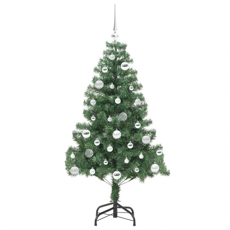 Choinka z 150 diodami LED z podstawą Zielony 150 cm PVC