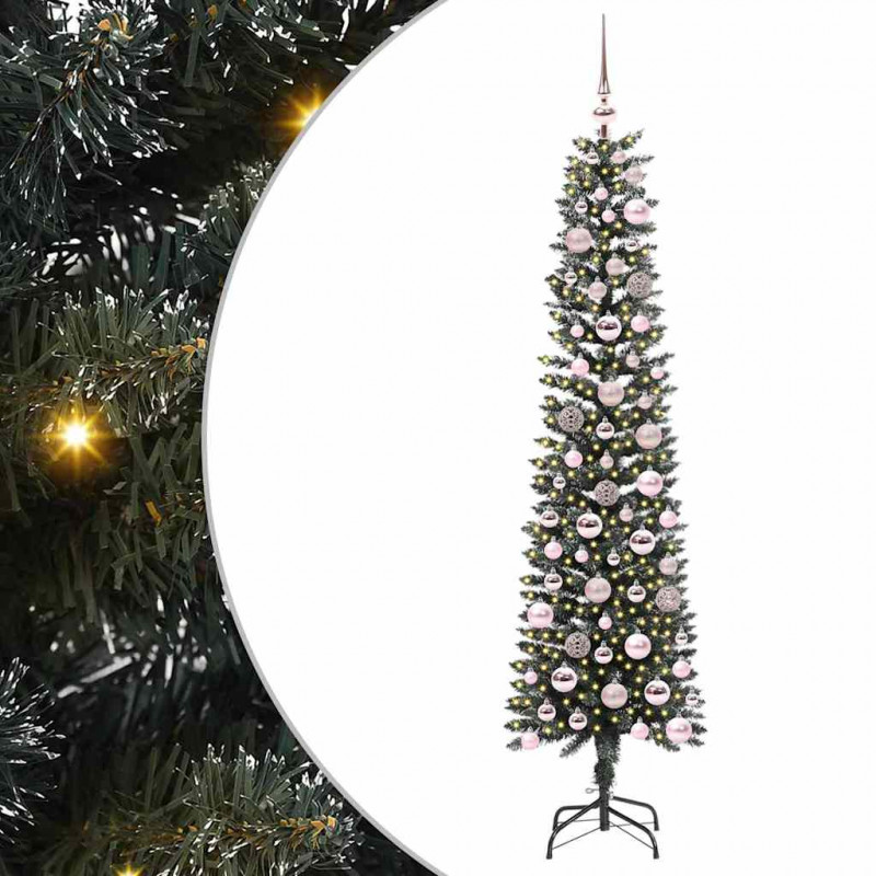 Sztuczna choinka z podstawą Zielony 180 cm PVC, plastik i stal
