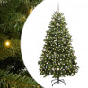 Sztuczna choinka z 300 diodami LED Zielony 240 cm PVC i Metal