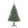Choinka z 150 diodami LED z podstawą Zielony 150 cm PVC