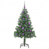 Choinka z 150 diodami LED z podstawą Zielony 150 cm PVC