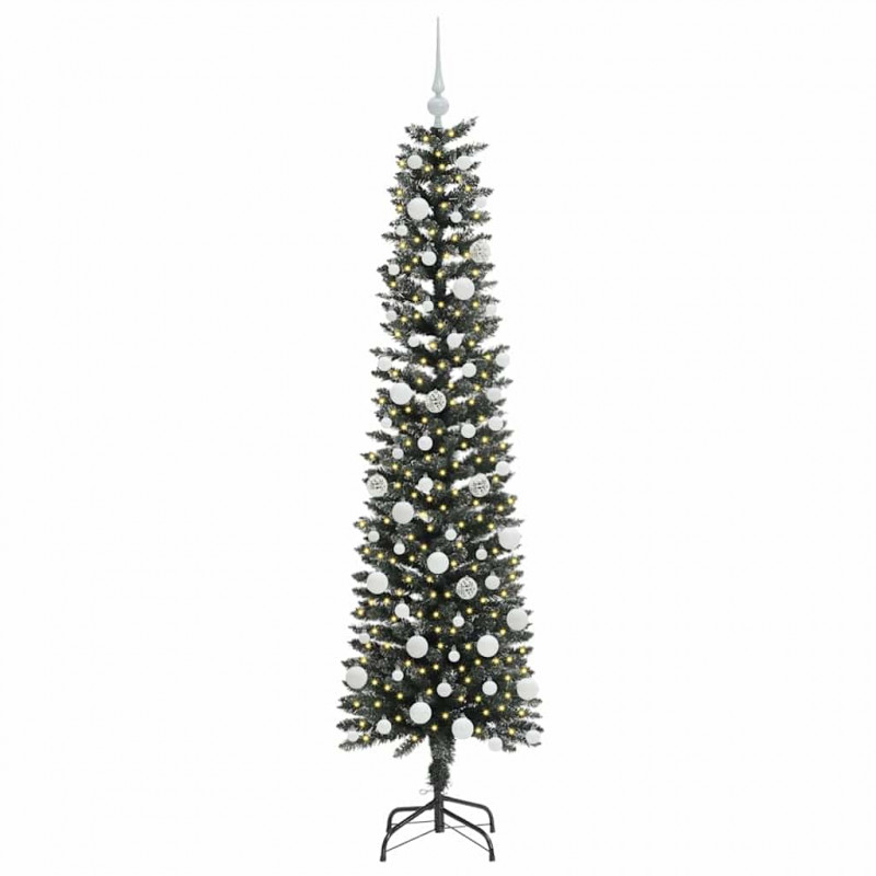 Sztuczna choinka z podstawą Zielony 180 cm PVC, plastik i stal