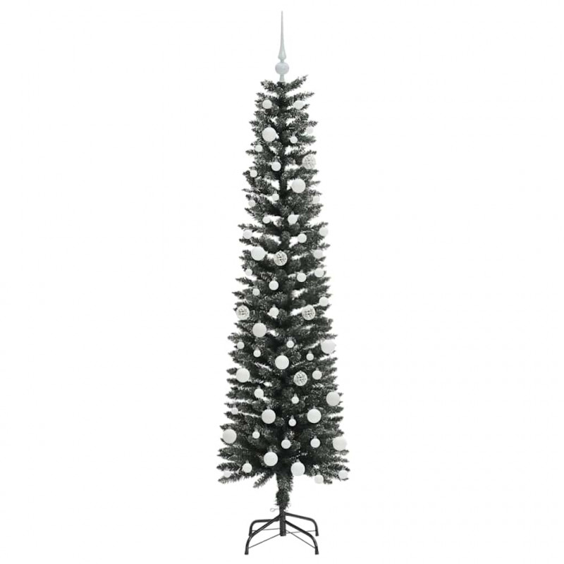Sztuczna choinka z podstawą Zielony 180 cm PVC, plastik i stal