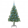 Choinka z 150 diodami LED z podstawą Zielony 150 cm PVC