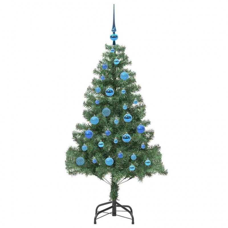 Choinka z 150 diodami LED z podstawą Zielony 150 cm PVC