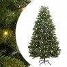 Sztuczna choinka z 300 diodami LED Zielony 240 cm PVC i Metal