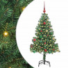 Choinka z 150 diodami LED z podstawą Zielony 150 cm PVC