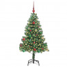 Choinka z 150 diodami LED z podstawą Zielony 150 cm PVC