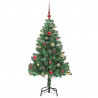 Choinka z 150 diodami LED z podstawą Zielony 150 cm PVC