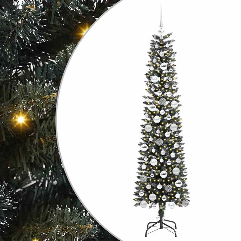 Sztuczna choinka z podstawą Zielony 180 cm PVC, plastik i stal