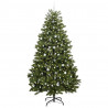 Sztuczna choinka z 300 diodami LED Zielony 240 cm PVC i Metal