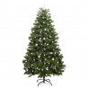 Sztuczna choinka z 300 diodami LED Zielony 240 cm PVC i Metal