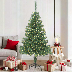 Choinka z 300 diodami LED z podstawą Zielony 180 cm PVC