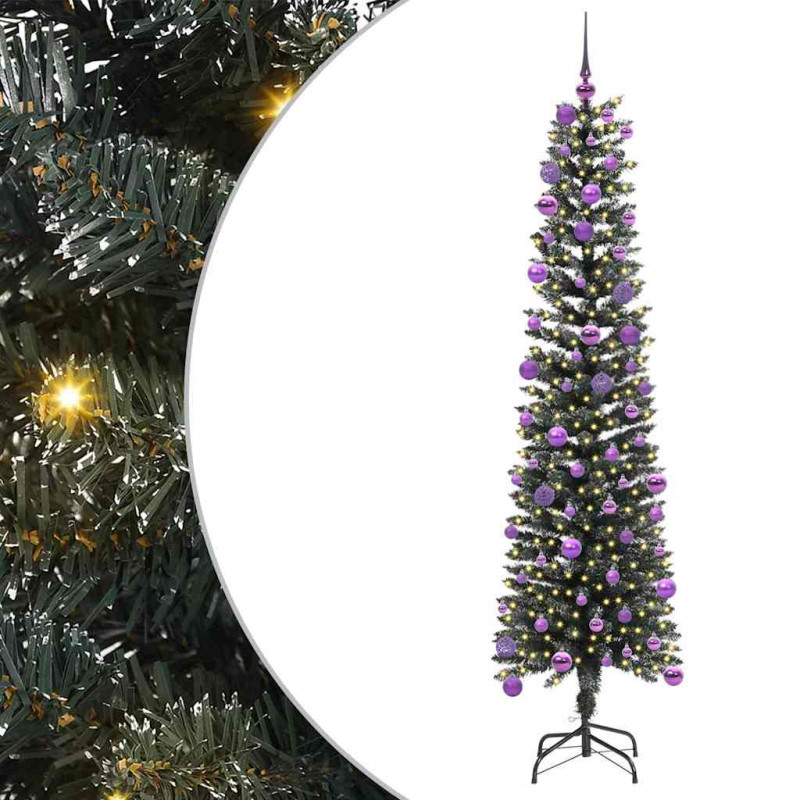Sztuczna choinka z podstawą Zielony 180 cm PVC, plastik i stal