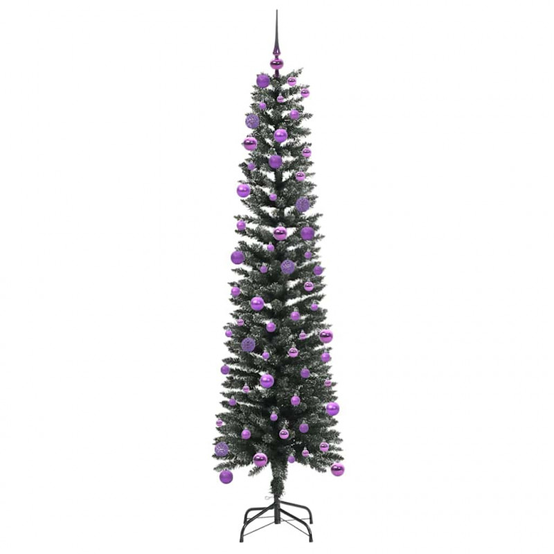 Sztuczna choinka z podstawą Zielony 180 cm PVC, plastik i stal