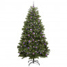 Sztuczna choinka z 300 diodami LED Zielony 240 cm PVC i Metal