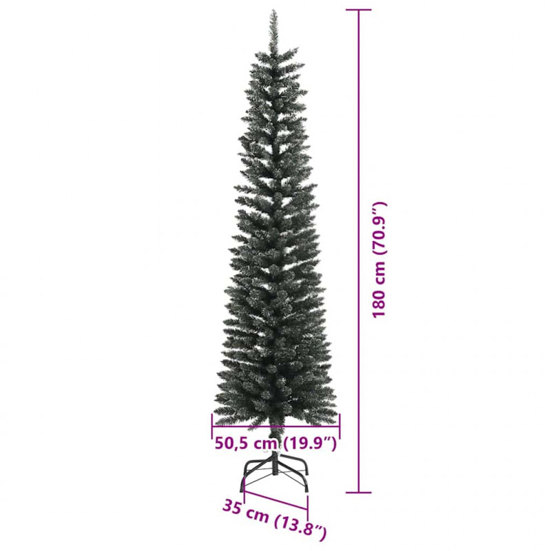 Sztuczna choinka z podstawą Zielony 180 cm PVC, plastik i stal
