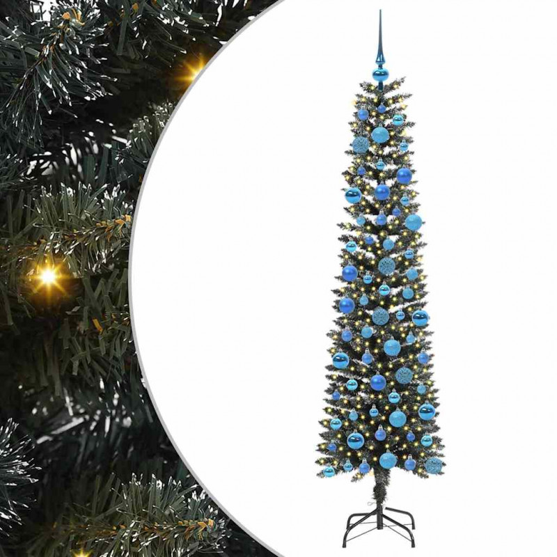 Sztuczna choinka z podstawą Zielony 180 cm PVC, plastik i stal