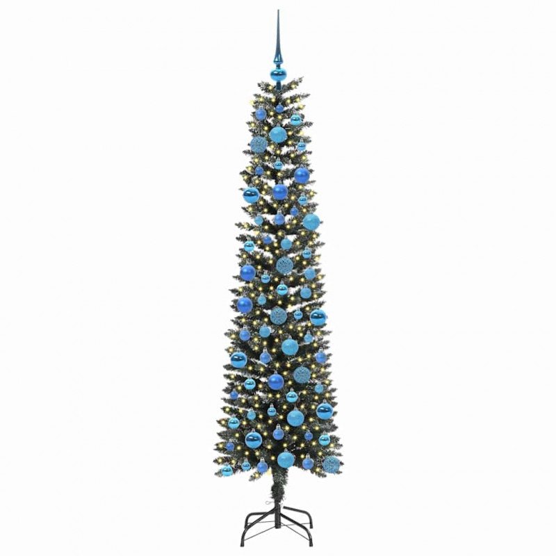 Sztuczna choinka z podstawą Zielony 180 cm PVC, plastik i stal