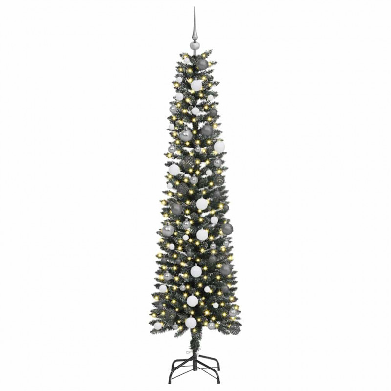 Sztuczna choinka z podstawą Zielony 210 cm PVC, plastik i stal