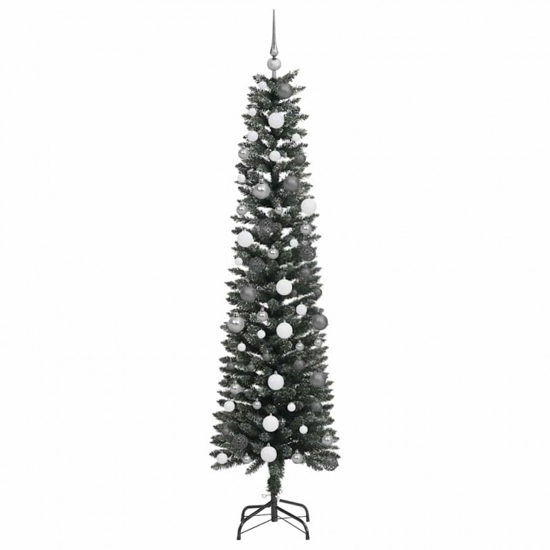 Sztuczna choinka z podstawą Zielony 210 cm PVC, plastik i stal
