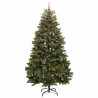 Sztuczna choinka z 300 diodami LED Zielony 270 cm PVC i Metal