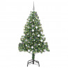 Choinka z 300 diodami LED z podstawą Zielony 180 cm PVC
