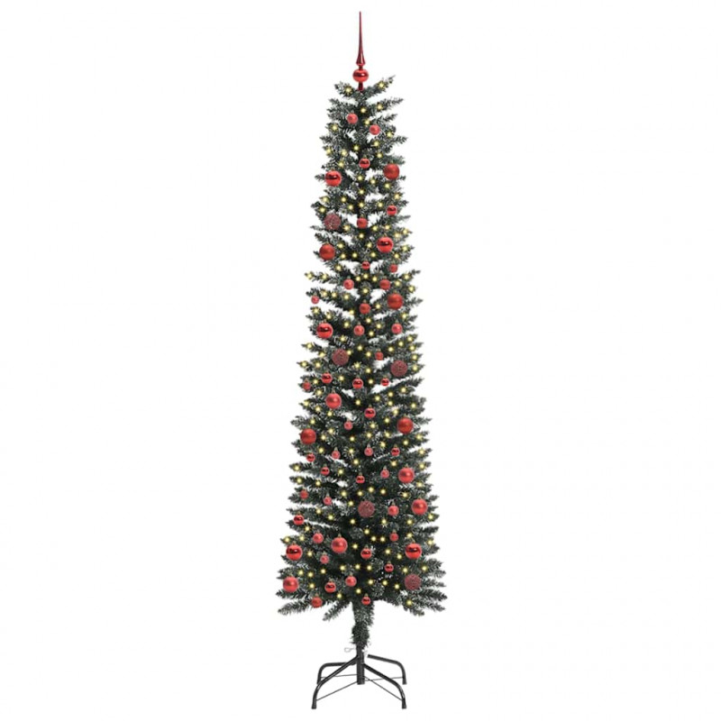 Sztuczna choinka z podstawą Zielony 210 cm PVC, plastik i stal