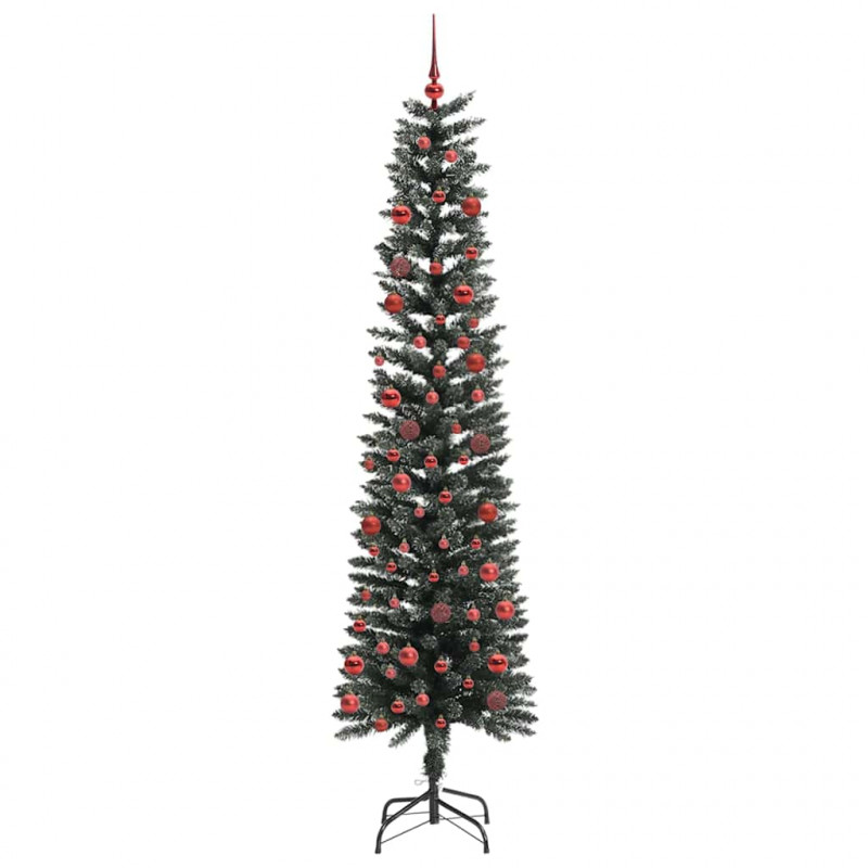 Sztuczna choinka z podstawą Zielony 210 cm PVC, plastik i stal