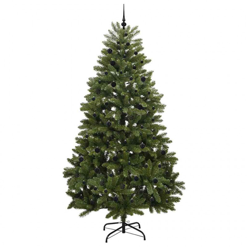 Sztuczna choinka z 300 diodami LED Zielony 270 cm PVC i Metal