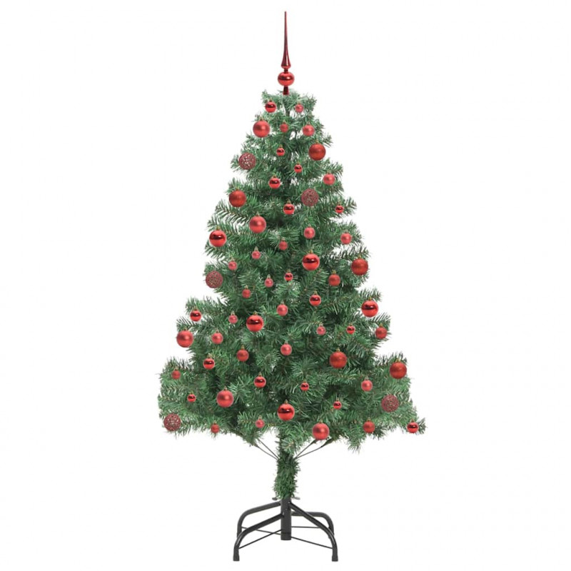 Choinka z 300 diodami LED z podstawą Zielony 180 cm PVC