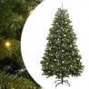 Sztuczna choinka z 300 diodami LED Zielony 270 cm PVC i Metal