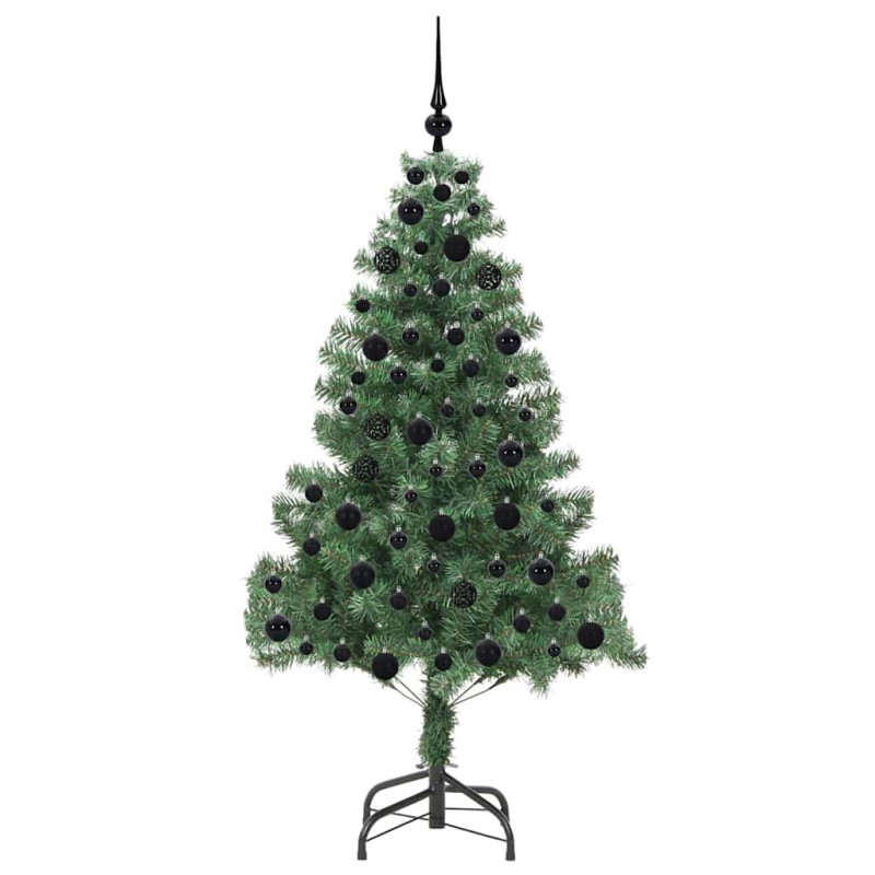 Choinka z 300 diodami LED z podstawą Zielony 180 cm PVC