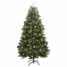Sztuczna choinka z 300 diodami LED Zielony 270 cm PVC i Metal