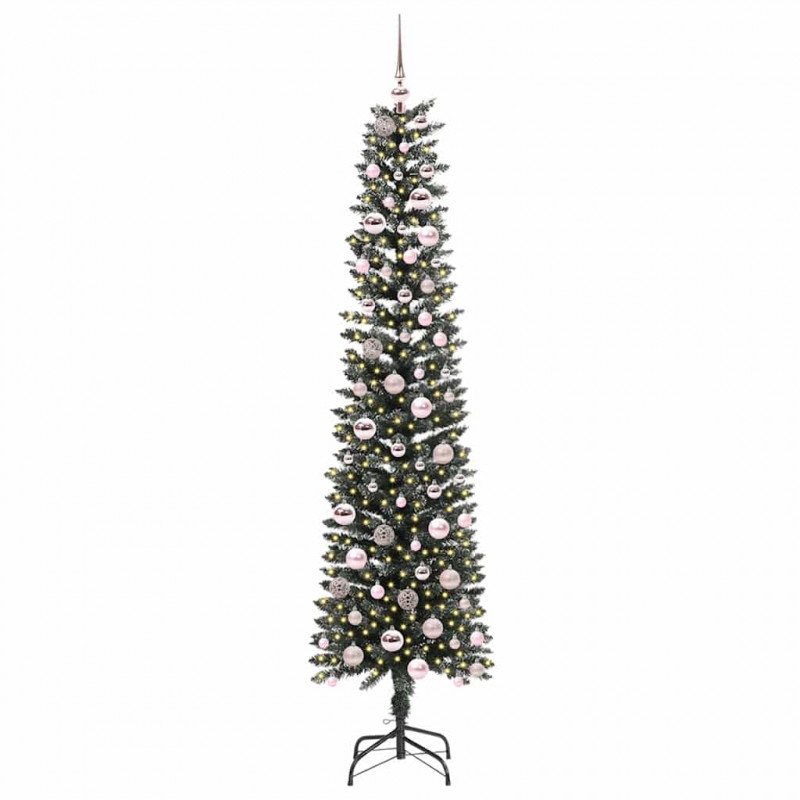 Sztuczna choinka z podstawą Zielony 210 cm PVC, plastik i stal