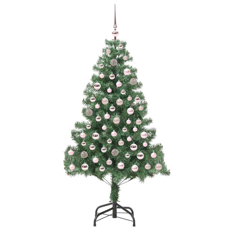 Choinka z 300 diodami LED z podstawą Zielony 180 cm PVC