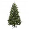 Sztuczna choinka z 300 diodami LED Zielony 270 cm PVC i Metal