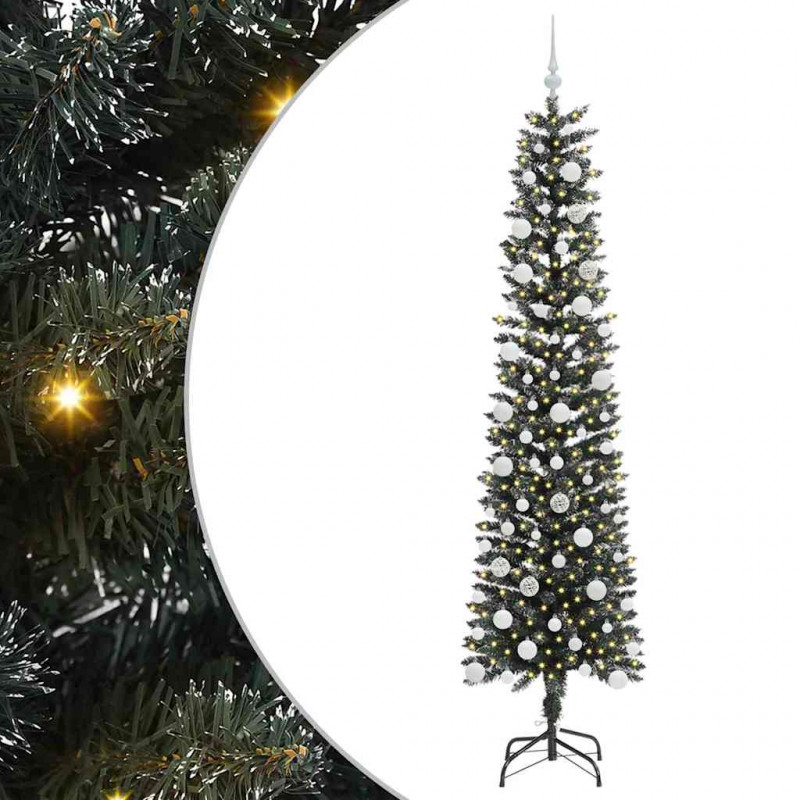 Sztuczna choinka z podstawą Zielony 210 cm PVC, plastik i stal